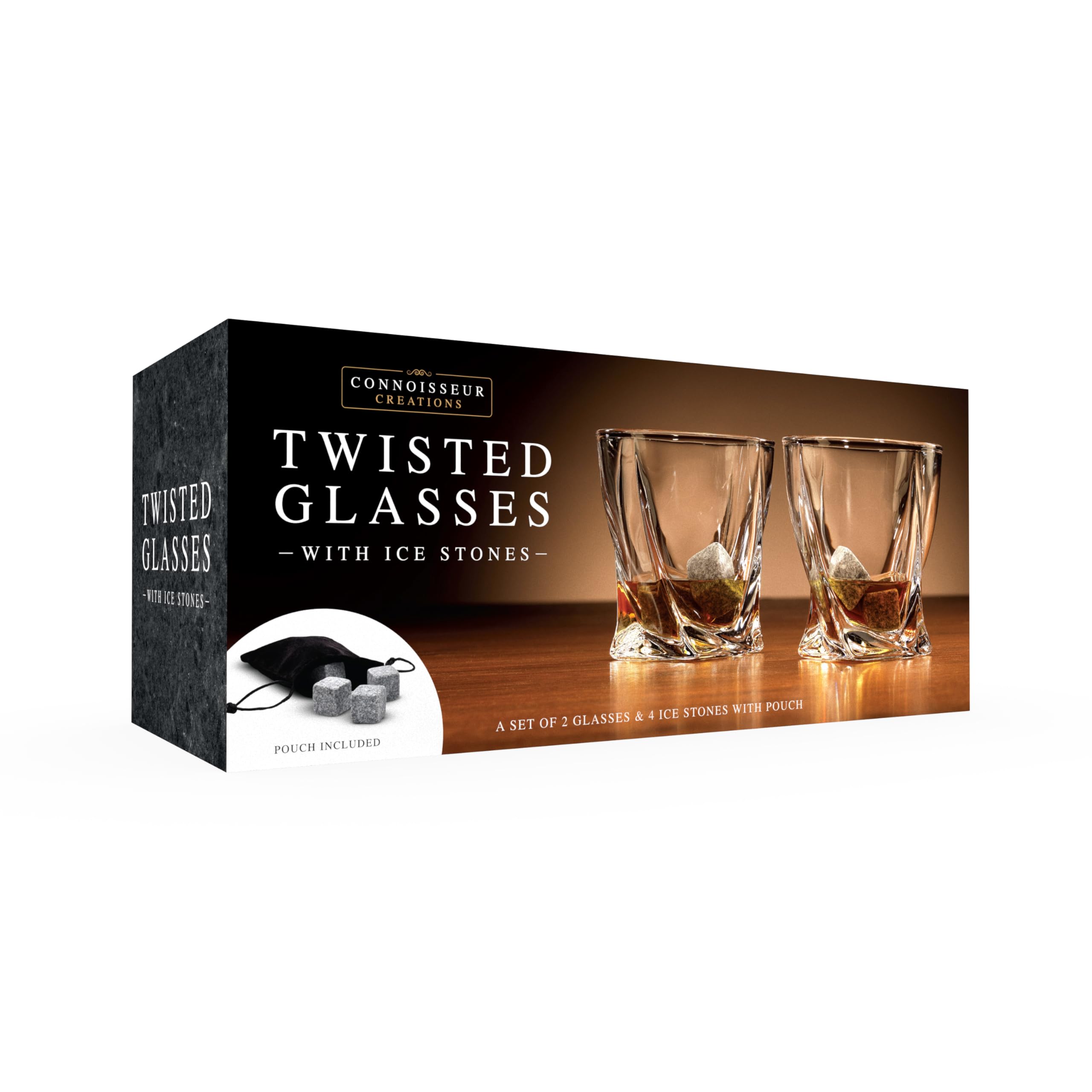 Set di bicchieri di whisky con 6 pezzi di pietre r... - Grandado