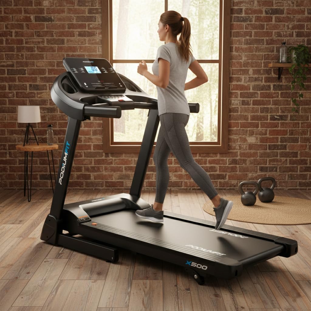 Esteira Elétrica Podiumfit X500a 14km/h 2,5HPm Silenciosa Dobrável