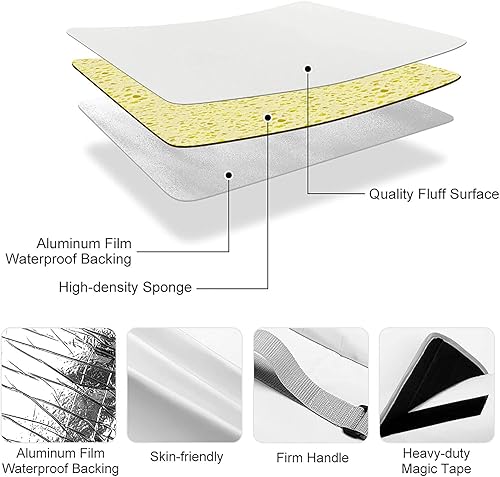 Miniatura 4 de JOJOART Maple Leaf Wooden Picnic Blankets Waterproof Foldable Vintage Autumn Plant Square Picnic Mat 58.3*58.3 Extra Large Outdoor Beach Blanket