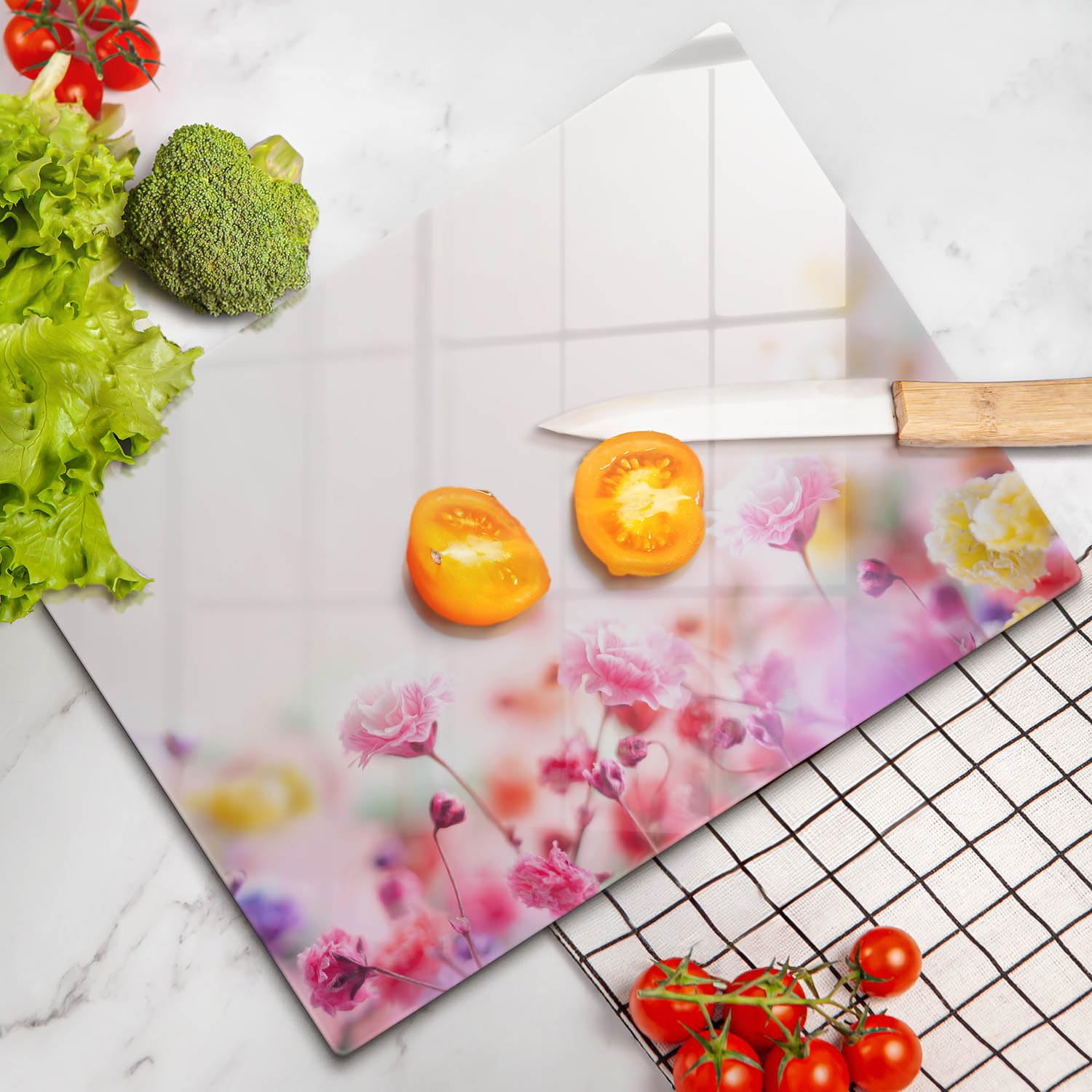 Tabla de cristal | Rosa | Superficie impresa