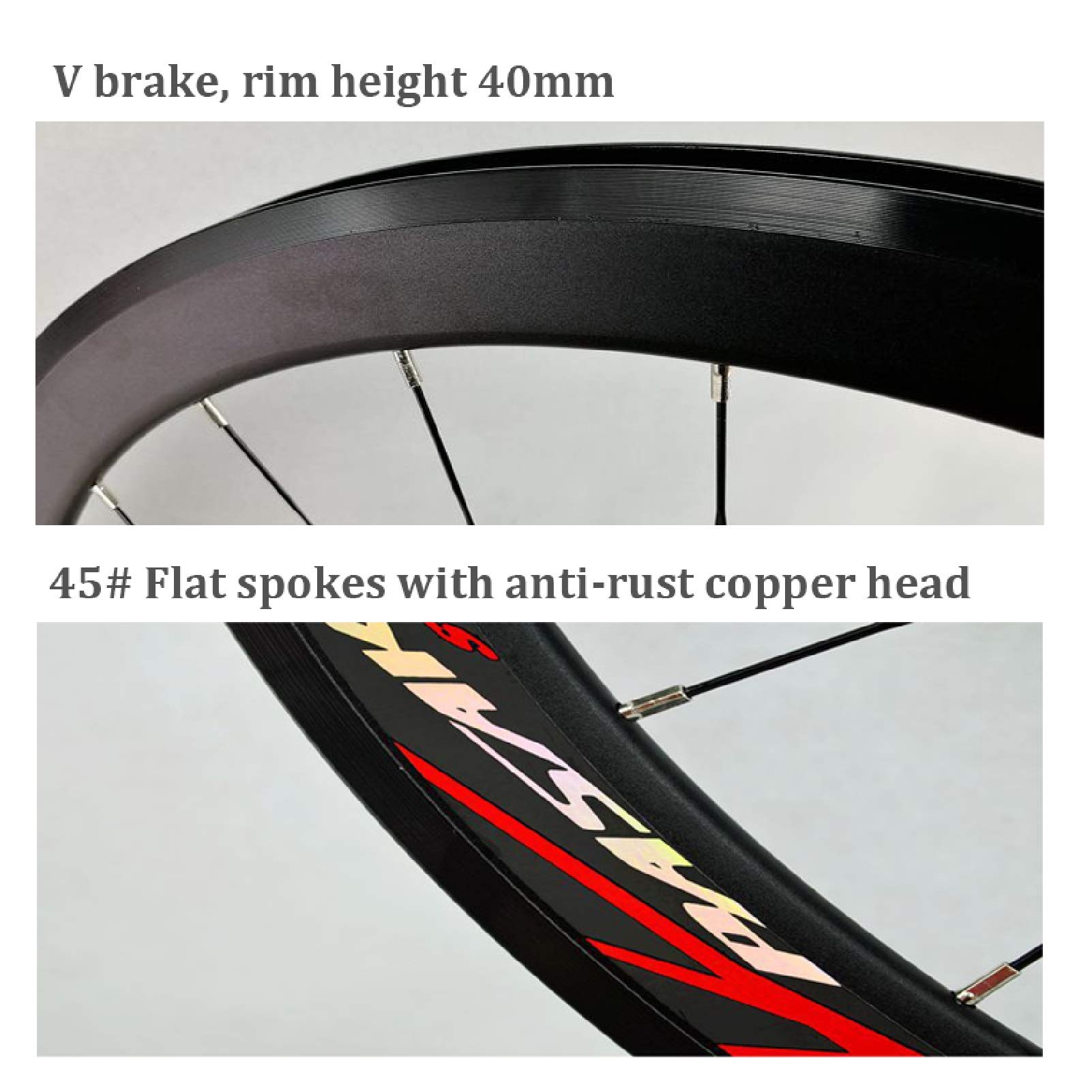 Amazon | 700C ロードバイクホイールセット、Vブレーキ対応、ダブル