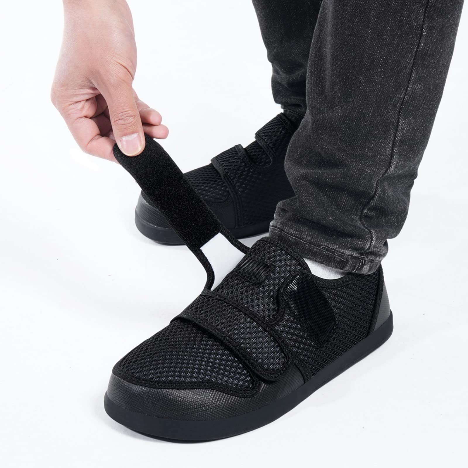 Scarpe Diabetiche Donna Pantofole Uomo Ultra-Leggero Ortopedica Edema Scarpe da Riabilitazione da Passeggio Anziani Piedi Gonfi Traspirante Regolabili Larghe Ciabatte