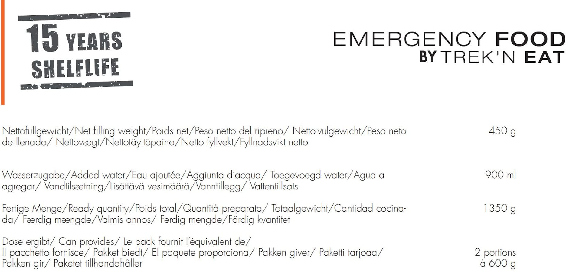 Trek'n Eat Emergency Food Barattolo 450 g Couscous con pollo
