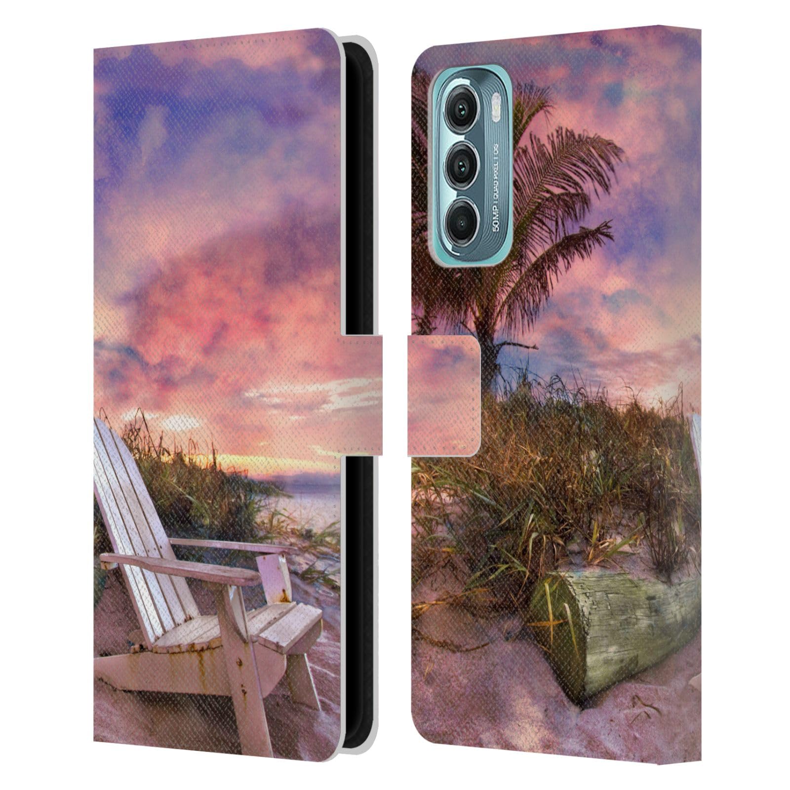 Head Case Designs Officially Licensed Celebrate Life Gallery Coffee Time Beaches 2 Leather Book Wallet Case Cover Compatible with Motorola Moto G Stylus 5G (2022)