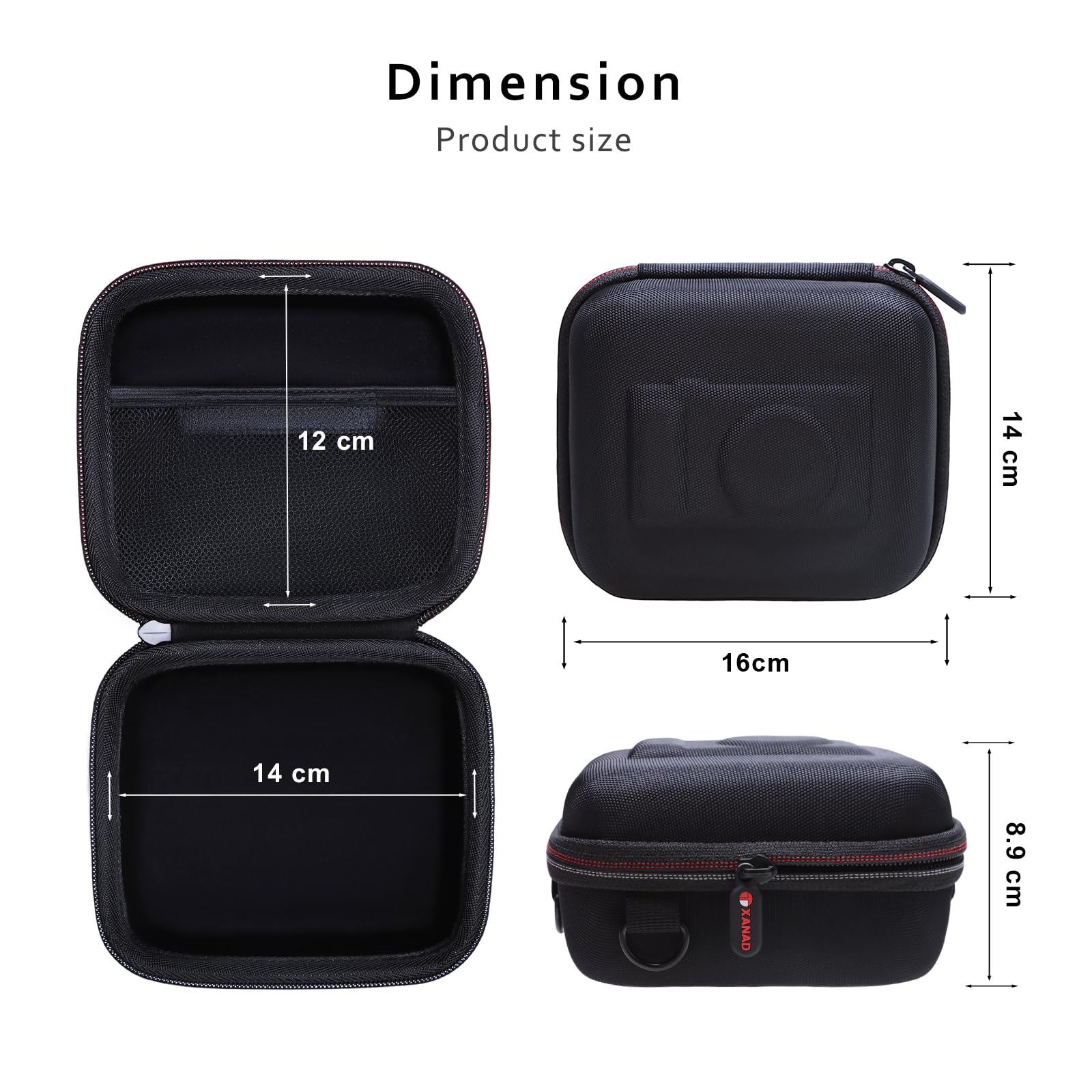 XANAD pour Compacts Hybrides Sony Alpha 6700, 6400, 6100, ZV-1, ZV-1 II, ZV-E10, ZV-E10 II, ZV-1F et FUJIFILM X100VI, X-HF1 - Compartiments Amovibles renforcés (Noir)