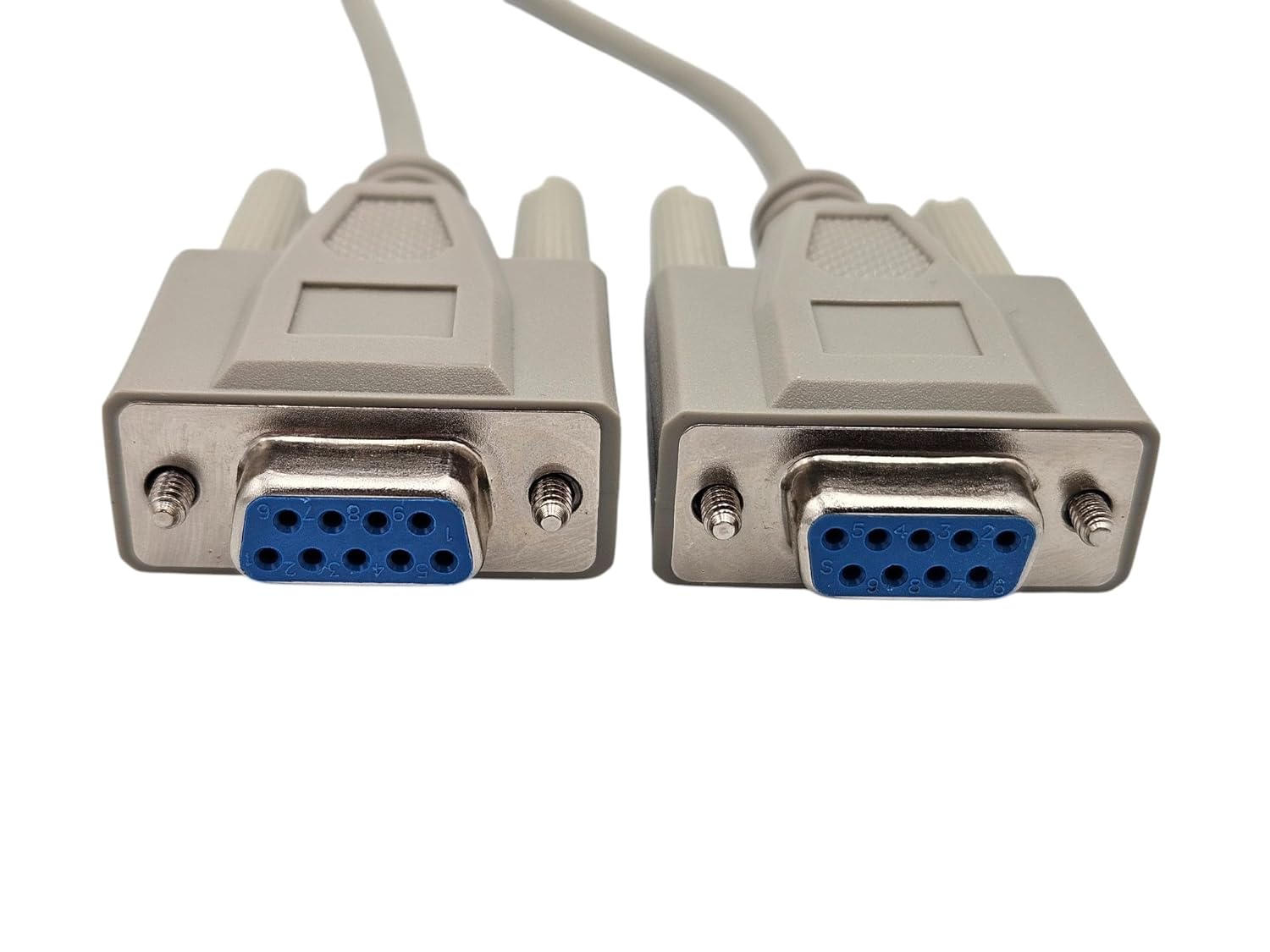 MICRO CONNECTORS 10 ft. Null Modem Serial (DB9 Female to Female) Cable Gray 5-Pack (M02-233-5P)