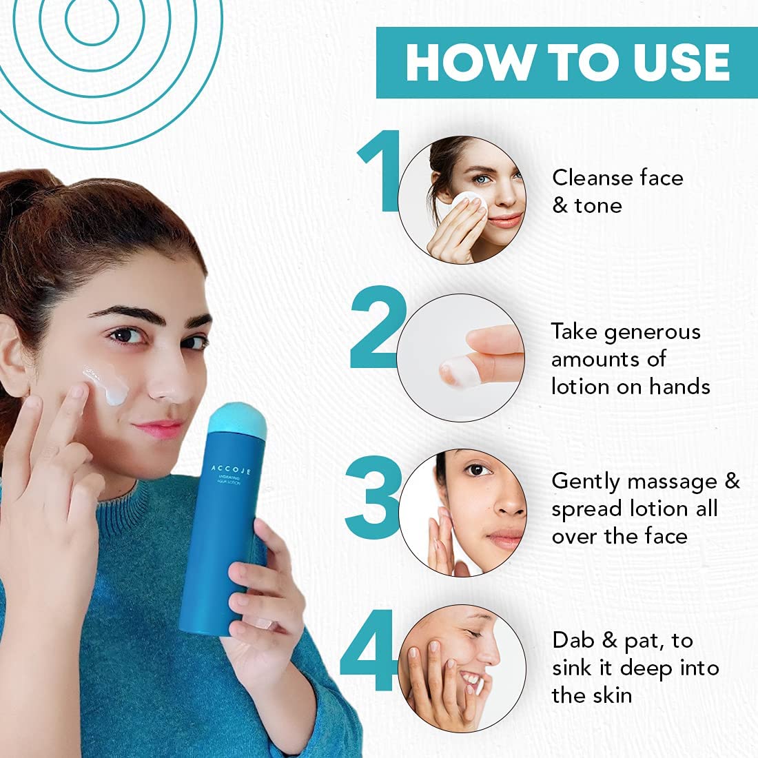 ACCOJE] Best Korean Skin Care Hydrating Aqua Lotion + Vital in Jeju Purifying & Peeling Cleansing Foam Natural Skin Care, Paraben & Alcohol Free