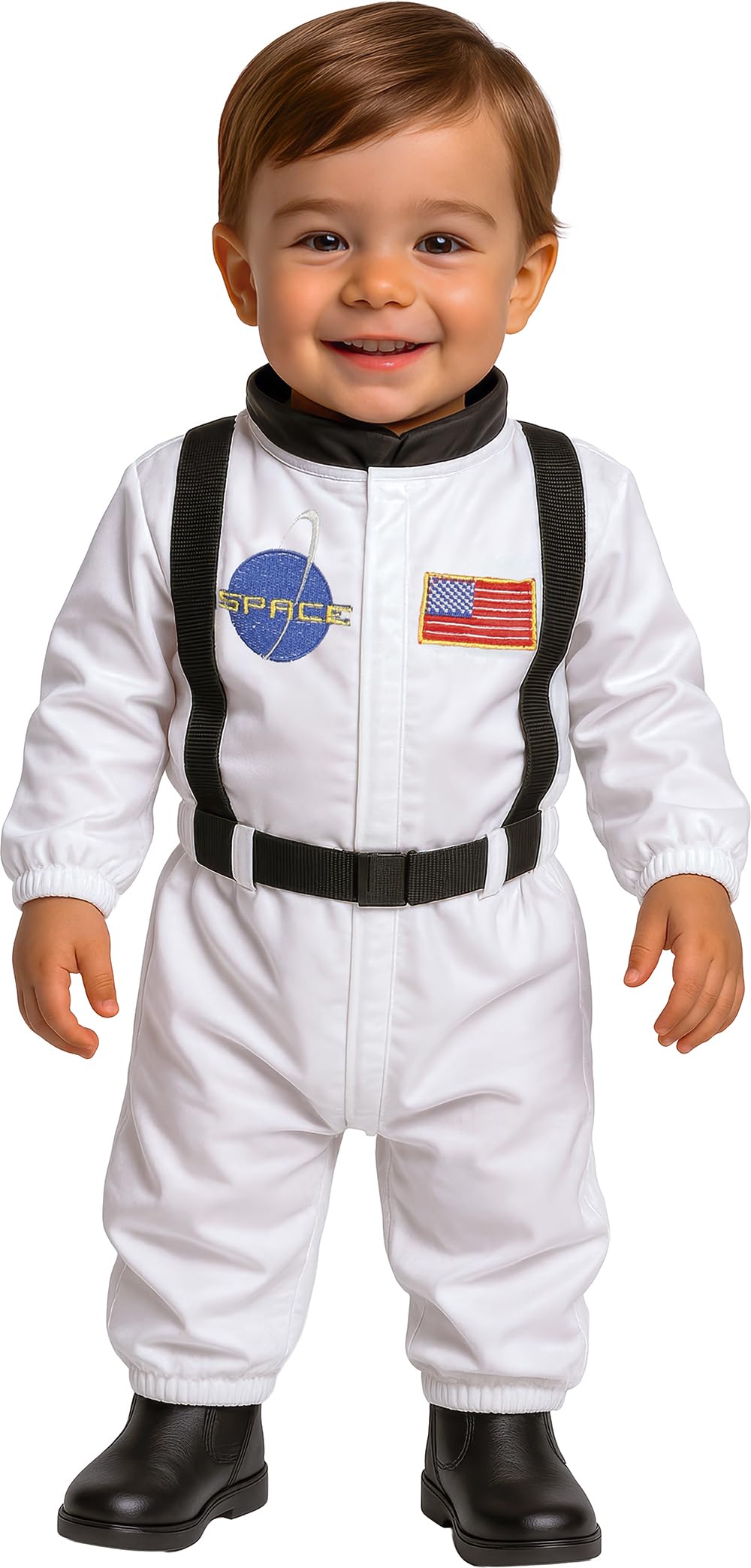 FIESTAS GUIRCA | Baby Astronaut Fancy Dress Costume (18-24 Months) - Space Suit for Children - Pilot and Space Explorer Costumes for Halloween, Carnival and Fancy Dress Parties - Black and White