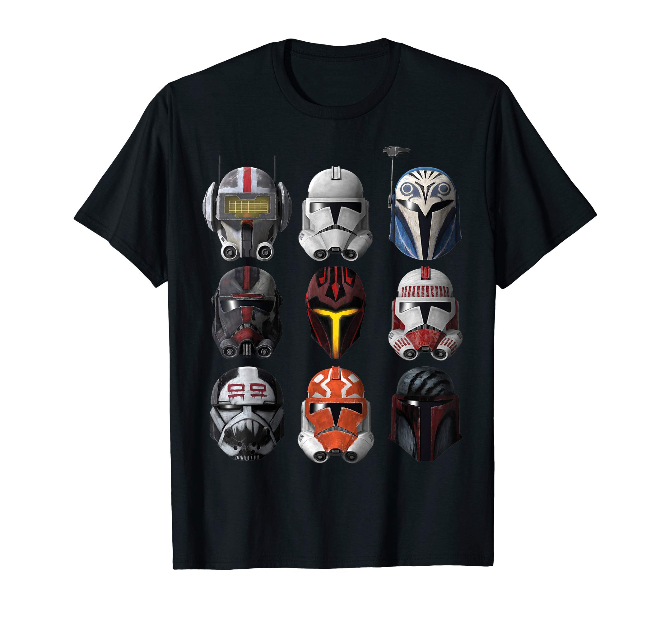 Star Wars: The Clone Wars Clone Helmets T-ShirtOEKO-TEX STANDARD 100