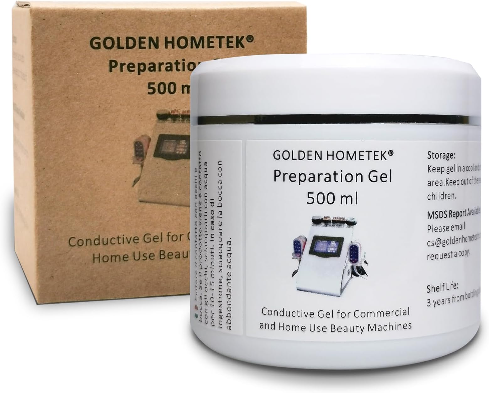 Preparation Gel, Microcurrent Conductive Gel for use with Radio Frequency Skin Firming and Body Slimming Machines, Skin Tightening Cream 500ML
