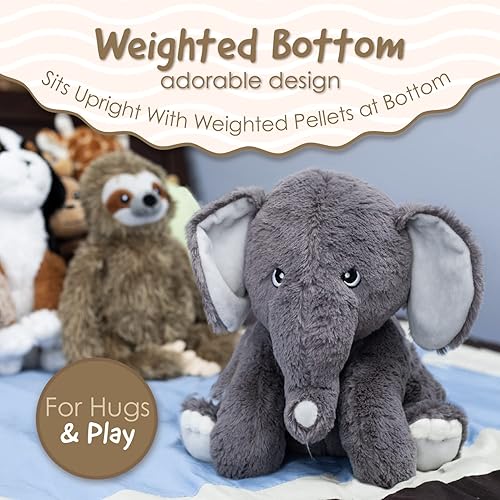 Miniatura 3 de Squirrel Products Cuddle Mates - Peluche de elefante de 11 pulgadas