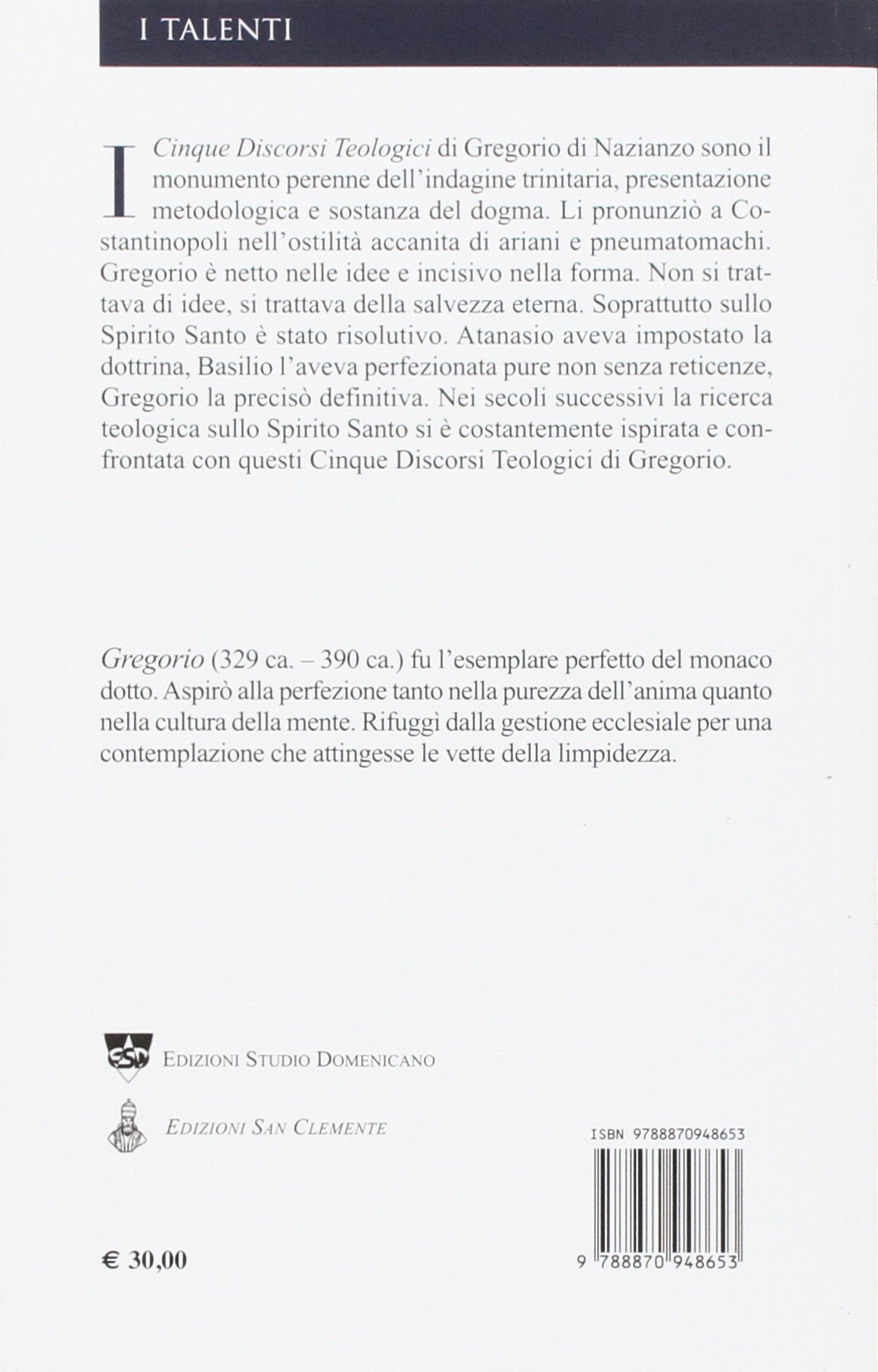 Cinque discorsi teologici sulla Trinità