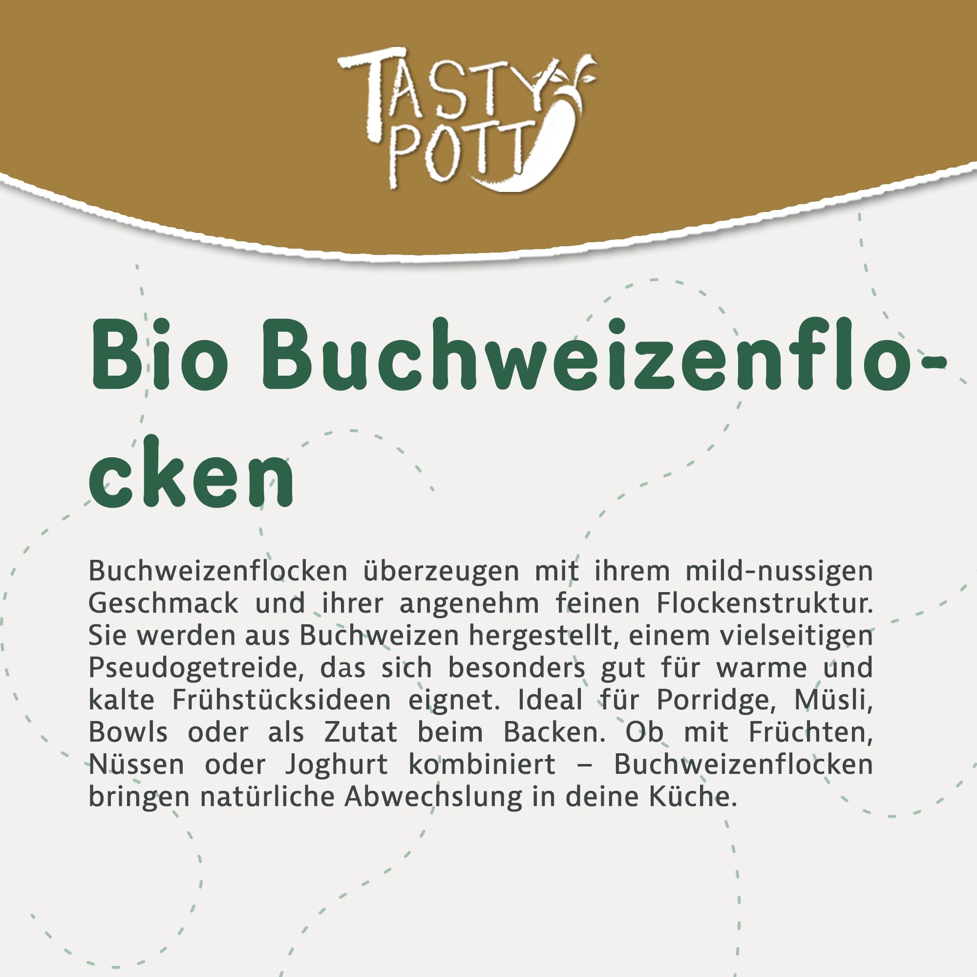 Tasty Pott Bio Buchweizenflocken I Vorratspackung I Für Müsli & Porridge I Zum Backen I Getreideflocken I Brot Backen I Over Night Oats I Bucheizen I Im Beutel 3000g (2x3000g)