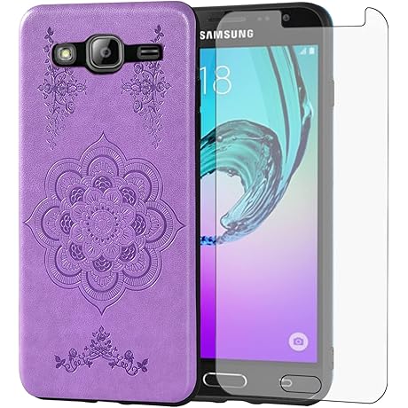 J3 2016 Case with [Screen Protector Included]- 2 in 1 Galaxy J3...