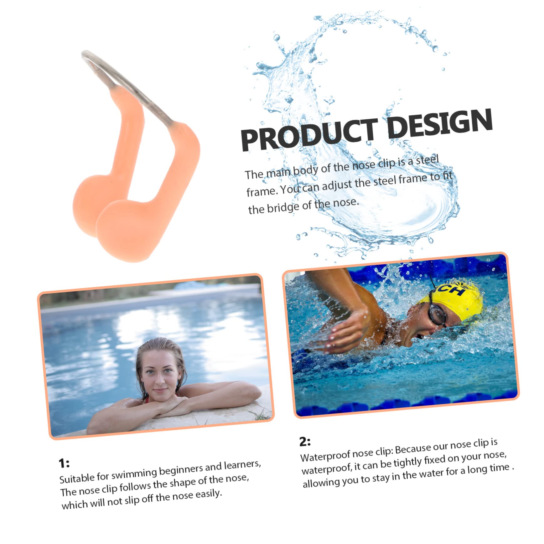 BESPORTBLE 4 Clips para La Nariz Práctico Suministro De Natación Herramienta para Niños Protector De Nariz Accesorios De Natación Tapones para La Nariz para Piscina Accesorios para