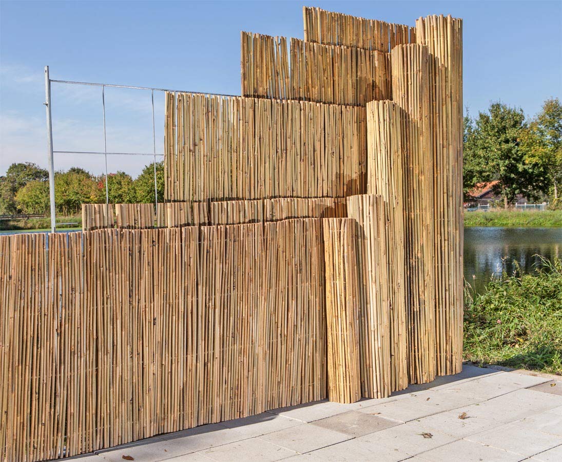 B-Ware mata bambusowa Bali, bardzo stabilna, 100 x 300 cm – ogrodzenie chroniące przed wzrokiem, ścianka ogrodowa, ochrona przed wzrokiem balkonowych, ochrona przed wiatrem, ochrona przed wzrokiem do ogrodu i tarasu, ochrona przed słońcem na balkon, ścian