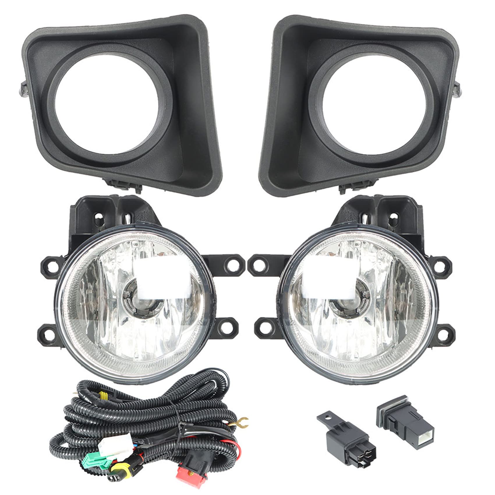 labwork 1 Pair Fog Lights Replacement for Tundra 2014-2021 Clear Lens with Harness Switch Driving Fog Light Lamp 8122002160 TO1038175