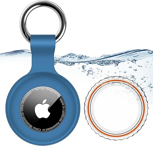 Lanteso Funda impermeable para Airtag, PC + silicona Llavero Airtag para Apple AirTags, soporte para llaves AirTags con funda Airtag, accesorios
