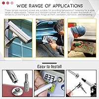 Vista 6 de Hilitchi Juego de 210 tornillos de acero inoxidable #10 Torx con cabeza de botón para chapa metálica antirrobo, de seguridad, antirrobo, a prueba