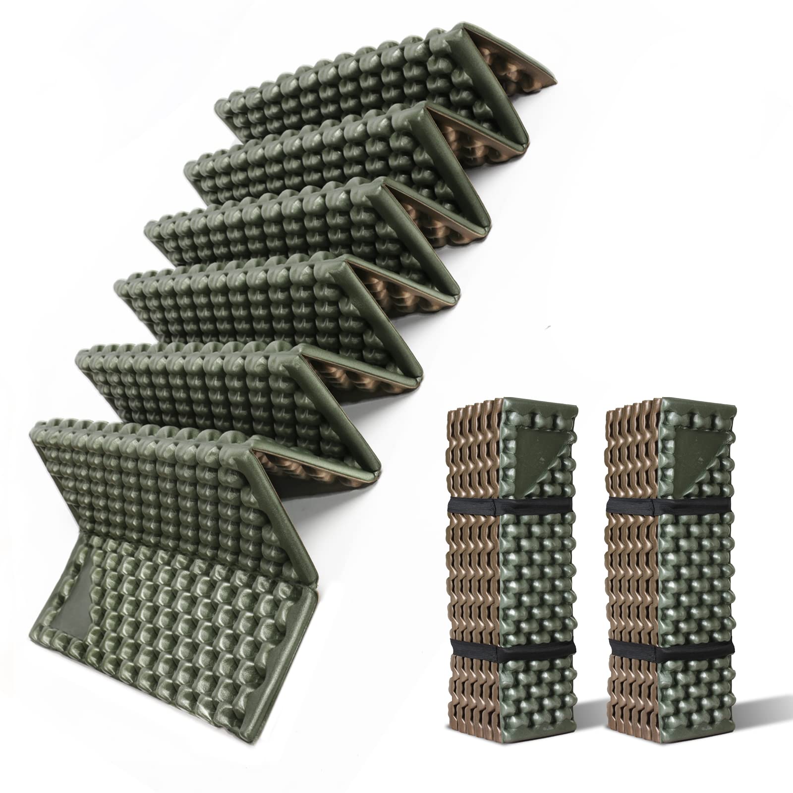 Foam Camping Pads for Hiking, Ultralight Foam Mattress Camping, Waterproof Soft Mat for Adults, Wide Picnic Yoga Mats, Folding Camping Pad for Outdoor Backpacking, Children's Crawling Mats