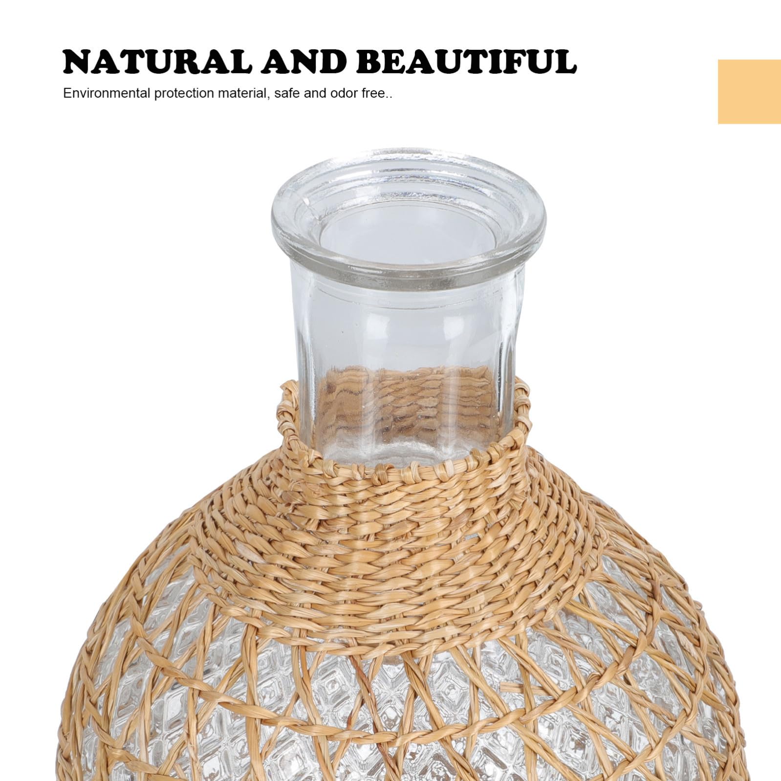 Decorazione da tavolo per matrimonio, 1 vaso in rattan, decorazione per matrimoni, in cristallo, ufficio, decorazione per matrimoni