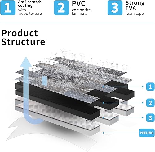Miniatura 4 de Art3d - Azulejo de pared de PVC de 10 hojas para pegar y despegar adhesivo para cocina tocadores de baño decoración de chimenea mesa de lavandería