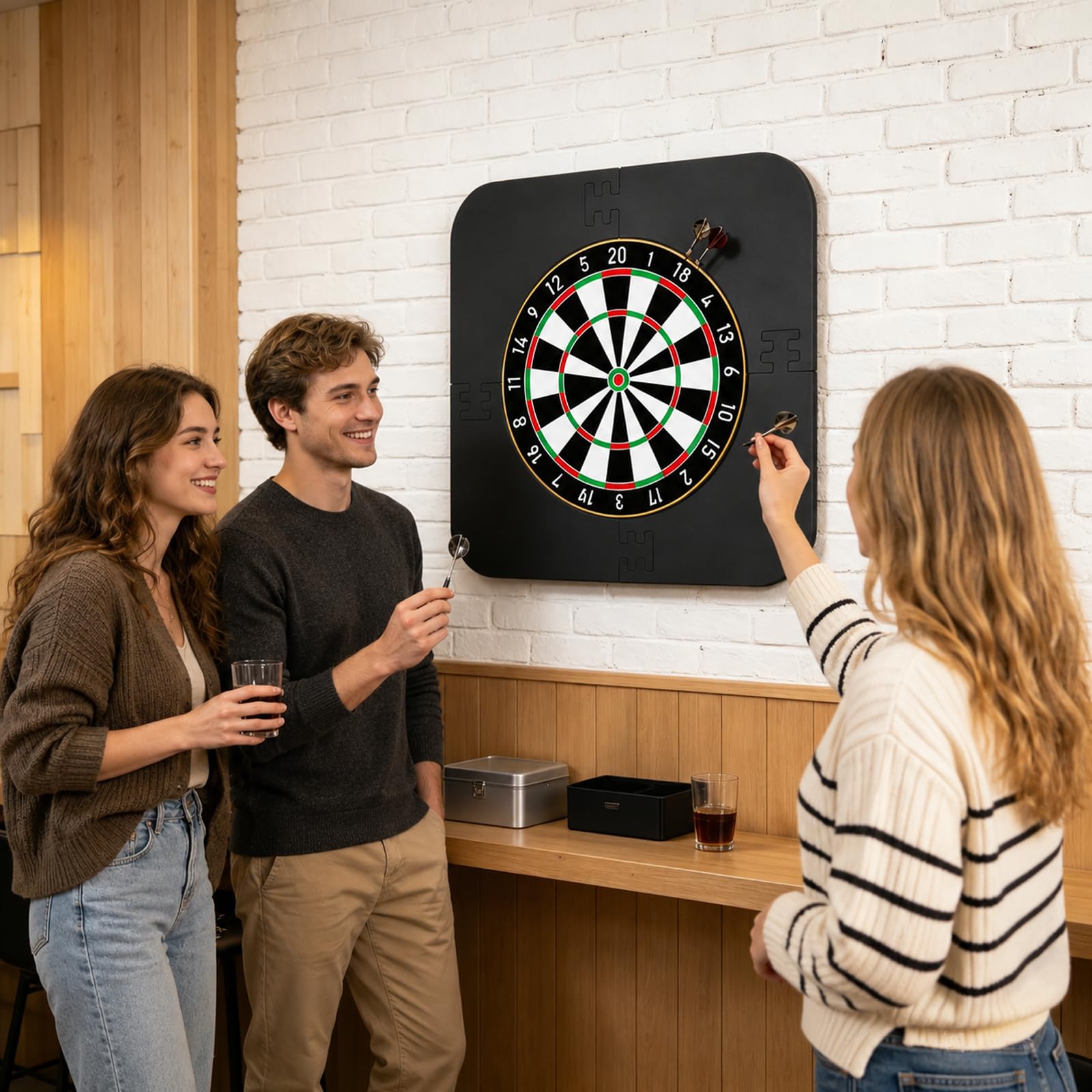Dartscheibe Schutzring - Dart Surround Wandschutz für Dartboard - Surround Dartscheibe stoßfest - Dartboard Surround Ring Schallschutz - Dart Wandschutz für Zuhause Kneipe Spielzimmer
