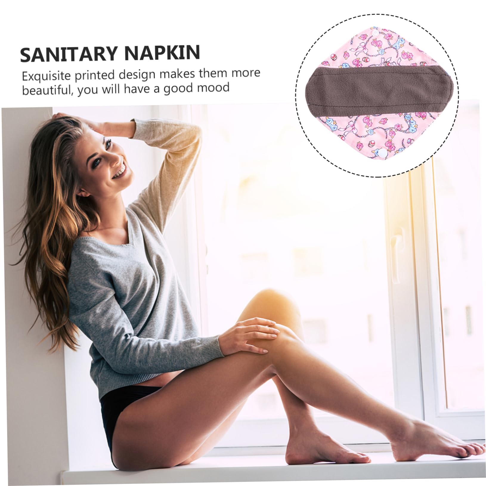 FRCOLOR 3 Juegos Toalla De Tía Lavable Toallas Sanitarias Reutilizables Almohadillas Lavables Para Mamá Bolsas Almacenaje Bolsas De Almacenamiento Compresa Menstrual De Tela 5 Piezas * 3