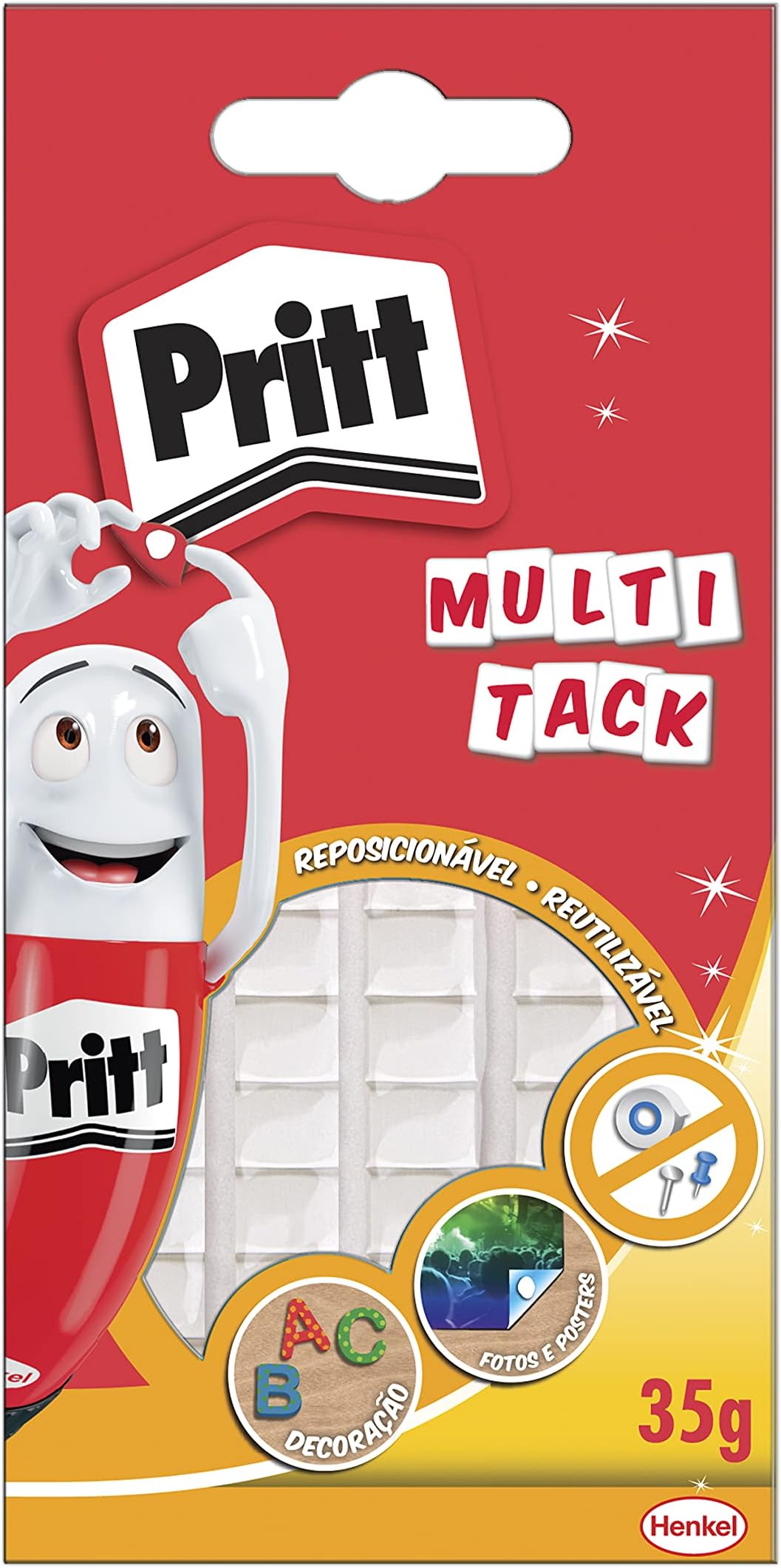 Massinha Adesiva Multitack Pritt, Massa Branca Versátil e Reutilizável ...