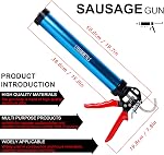 Three Enroulement Tube en aluminium bleu épargnant à l'énergie Gun de colle universelle, réutilisable pour prévenir le trempage, 12:1 Thrust, Gonflement uniforme (Deux pièces)