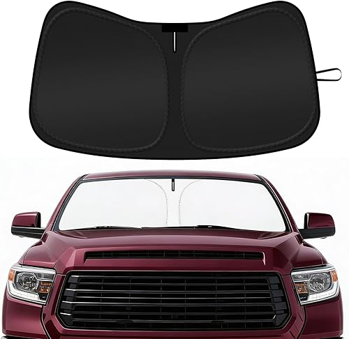 Parasol para Parabrisas de Coche Compatible con 2007-2021 Toyota Tundra Accesorios Parasol Plegable para Ventana Delantera Personalizado para Tundra