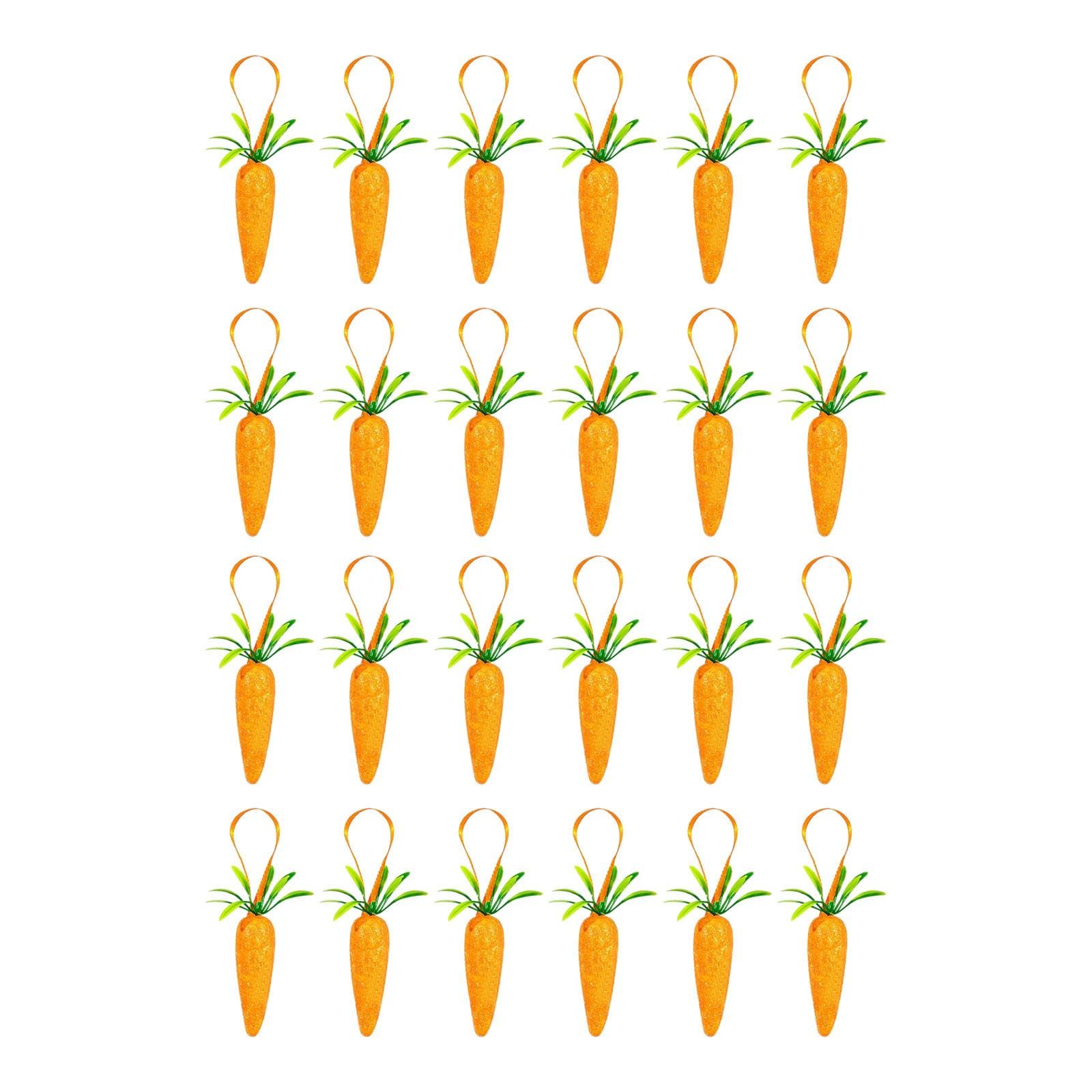 MERISHOPP® 24x Easter Carrot Hanging Ornaments Foam for Kitchen Easter Decoration|Home & Garden | Holiday & Seasonal Decor| Christmas & Winter |24 Easter Carrot Hanging Ornaments