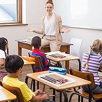 Vista 35 de Maitys 24 bandejas de plástico para arte, bandeja organizadora para manualidades, bandeja para servir, bandejas de arena apilables, para la escuela