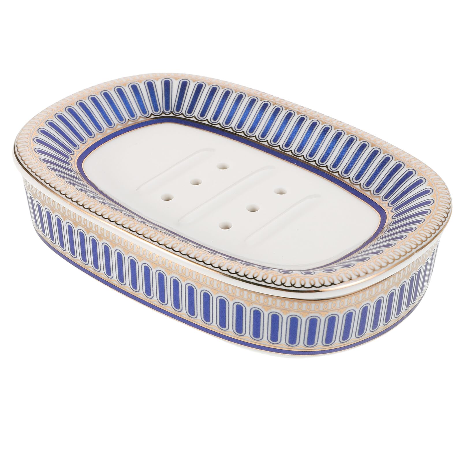 KOMBIUDA Hygienische Keramik Seifenschale mit Mehrstufigem Abflussdesign und Abnehmbarem Aufbau Stilvolle Seifenablage für Badezimmer und Küche Leicht zu Reinigen und Elegant