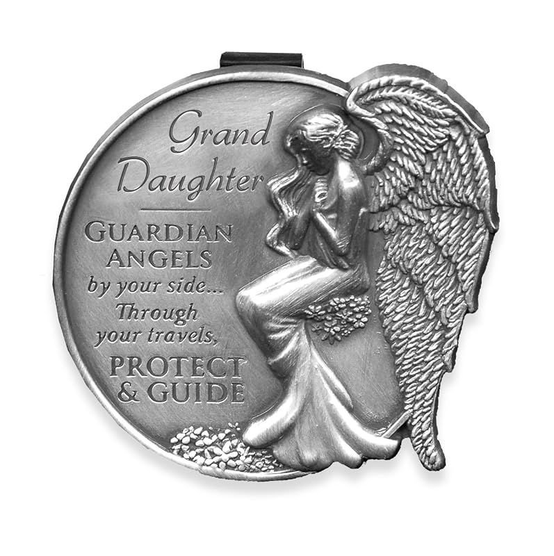 AngelStar 15686 Clipe Decorativo para Para-Sol com Mensagem para Neta, Metal Cinza, 1 unidade