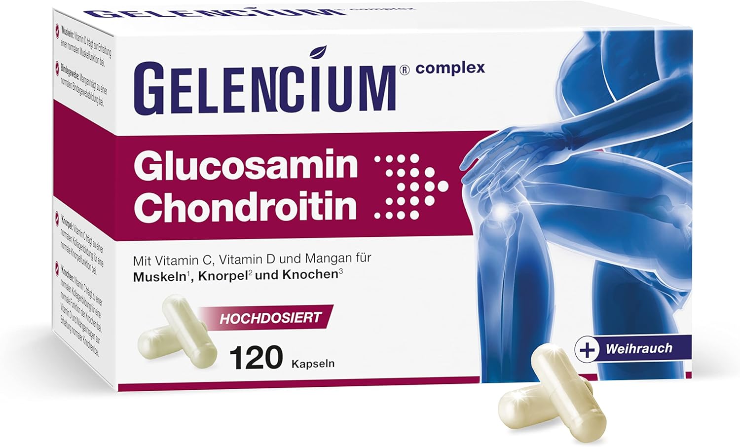 GELENCIUM® Glucosamin Chondroitin I Höchste Tagesdosis 2.325 mg I Mit