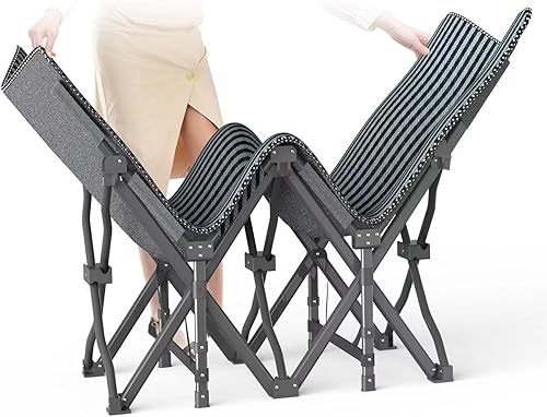 Miniatura 7 de Cuna de camping para adultos, cómoda, plegable para dormir, cama plegable ligera con bolsa de transporte para niños, soporta 450 libras, camping al