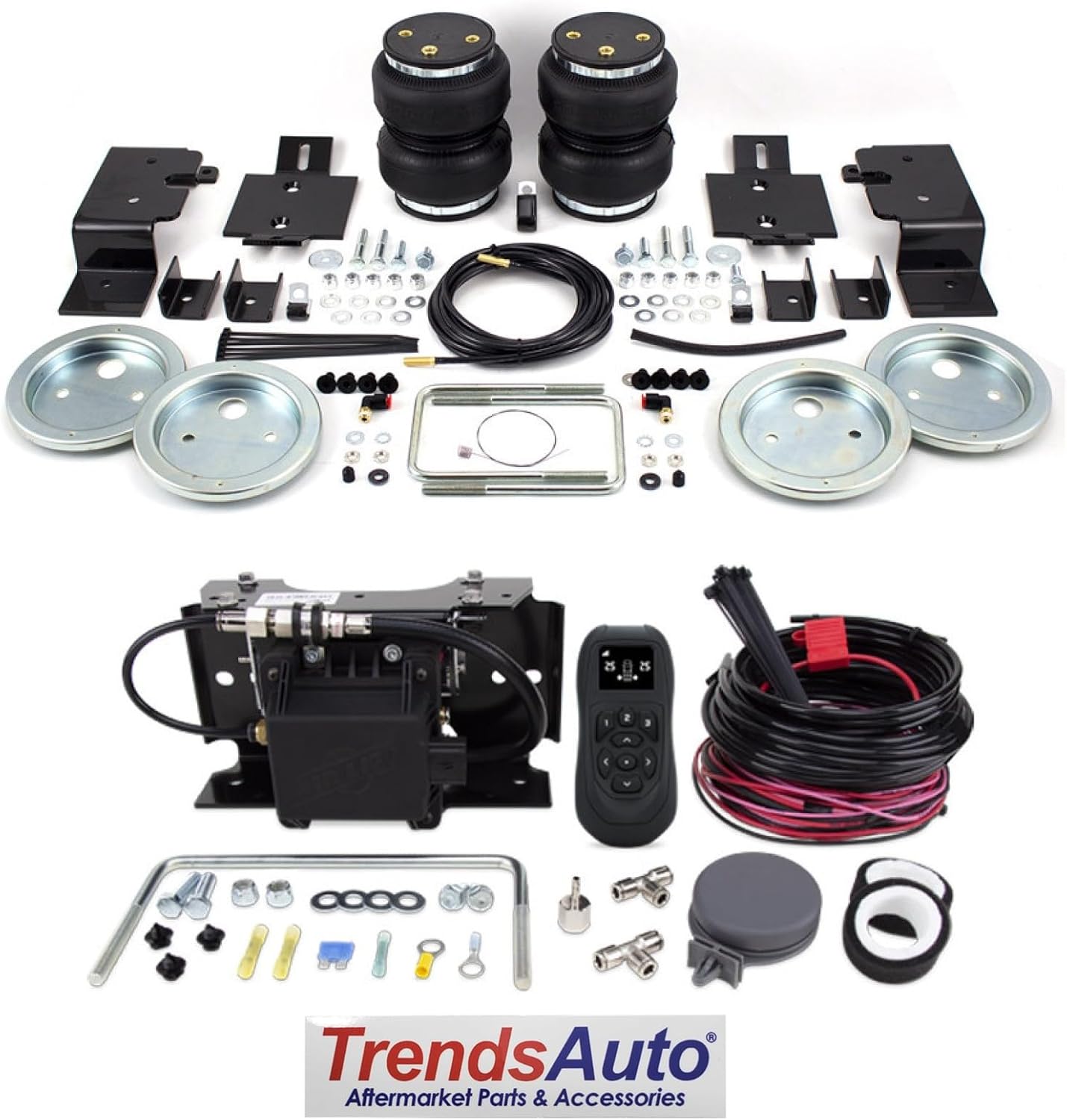 Air Lift LoadLifter 5000 Ultimate Air Spring Kit & WirelessAir 2nd Gen Air Compressor System with EZ Mount fits 2014 2026 Ram 2500 4WD RWD | Dual-Path Control | Includes TrendsAuto Decal