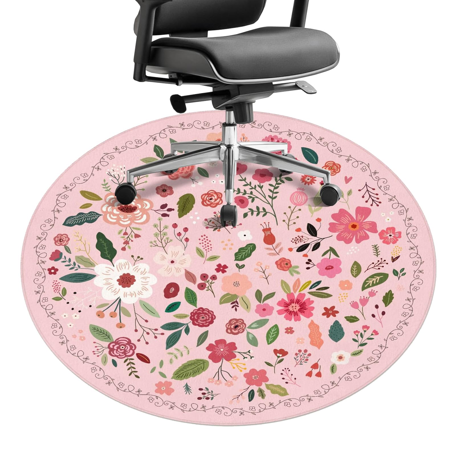 Office Chair Mat for Hardwood Floor 47X 47 Round Gaming Rolling Chairs Rugs for Office Computer Desk Chair