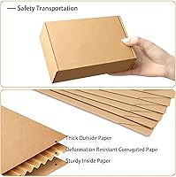 Vista 3 de Cajas de envío medianas de 10 x 8 x 2 pulgadas, paquete de 40 cajas de cartón corrugado marrón para embalaje, envío de regalos para pequeñas empresas