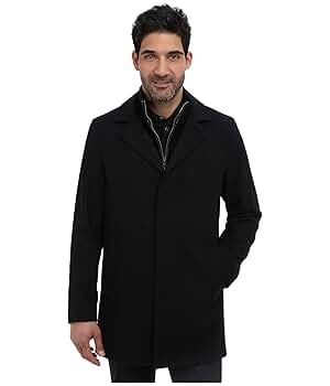 ジャケット・アウター THE FLAT HEAD MELTON WOOL CAR COAT Marc New York Men's Brooks Melton Wool Car Coat with Faux