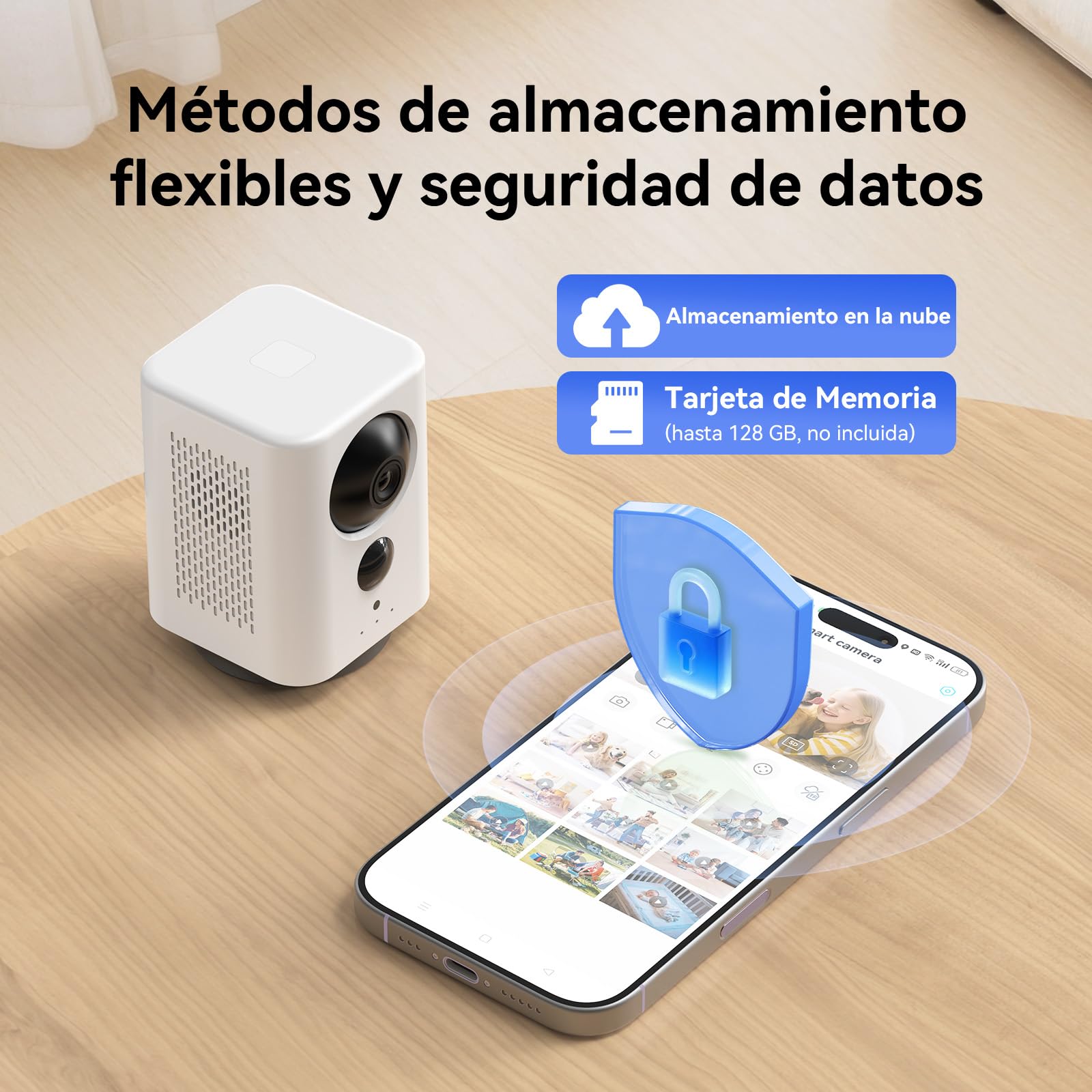 4G Camara Vigilancia Interior con Tarjeta Sim, 2K 360°PTZ Cámara de Vigilancia Inalambrica sin WiFi para Bebés, Mascotas, Ancianos, 7800mAh Batería, Detección de PIR, Audio Bidireccional