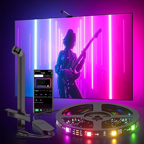 Miniatura 9 de MIHEAL Retroiluminación LED para TV con sensor, tira de luces RGB de 12.4 pies para PC de 32 a 60 pulgadas, monitor de TV, luces de TV inteligentes