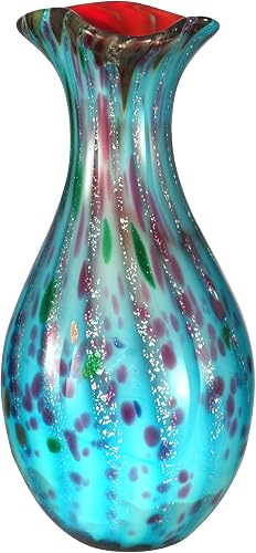 Dale Tiffany AV12041 Lagood Hand Blown Art Glass Vase, 15.5" Tall