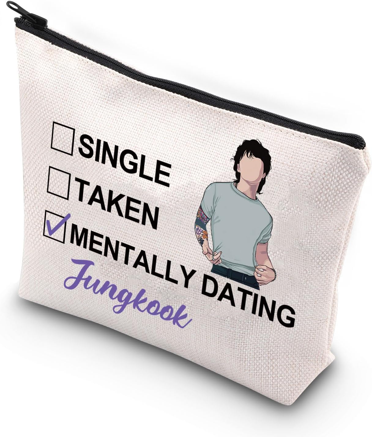 K Pop Jung K Makeup Bag Kpop Army Gifts Single Taken Mentally Dating with Jung K Gifts Kpop Army Merch Army Gifts, Jung Uk