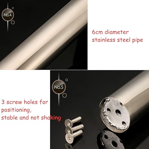 Miniatura 3 de Patas de escritorio de una sola columna resistentes, patas de acero inoxidable para mostrador, columna de soporte para patas de mesa de café de bar,
