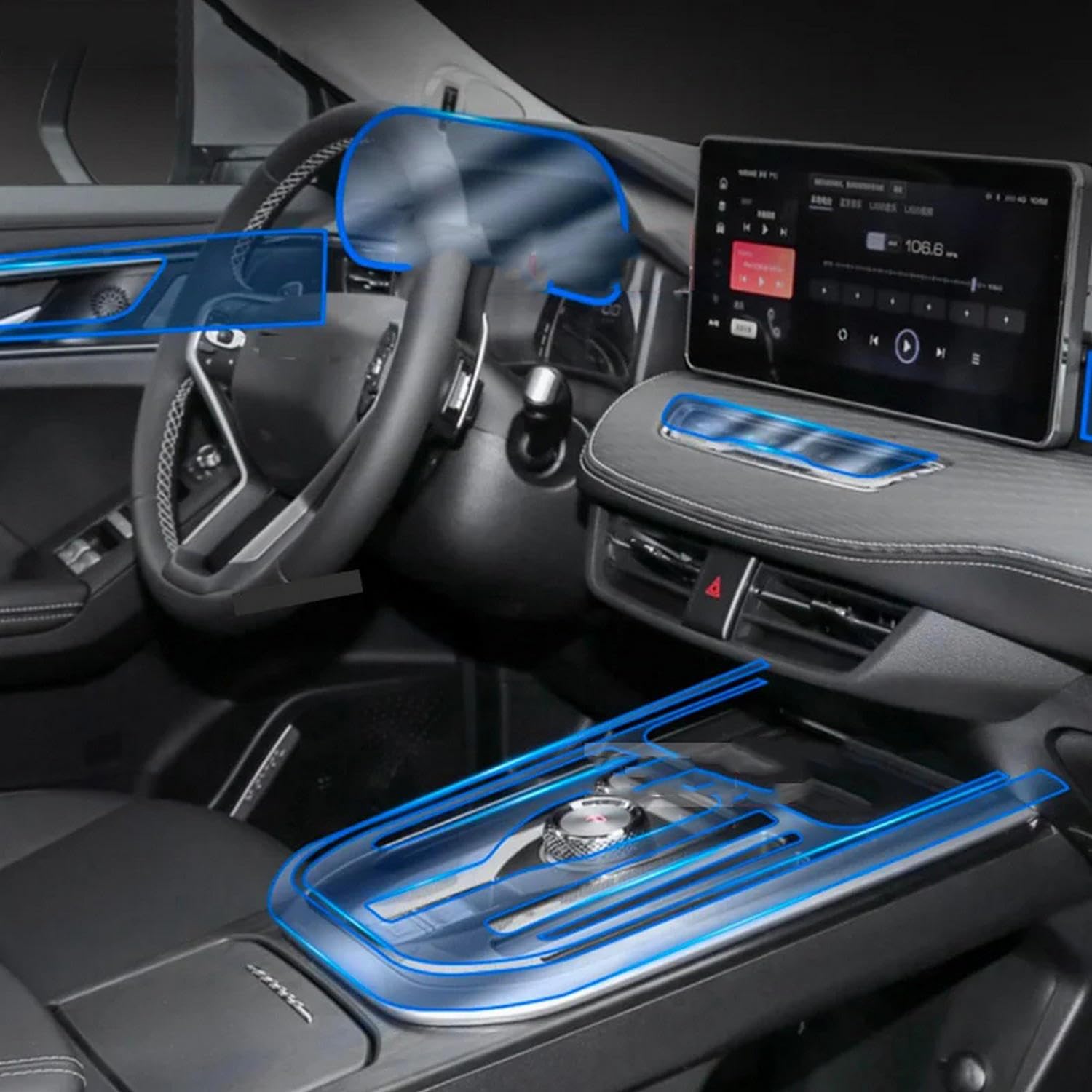 Film protecteur TPU pour Haval Jolion 2021-2023 - Protection console centrale