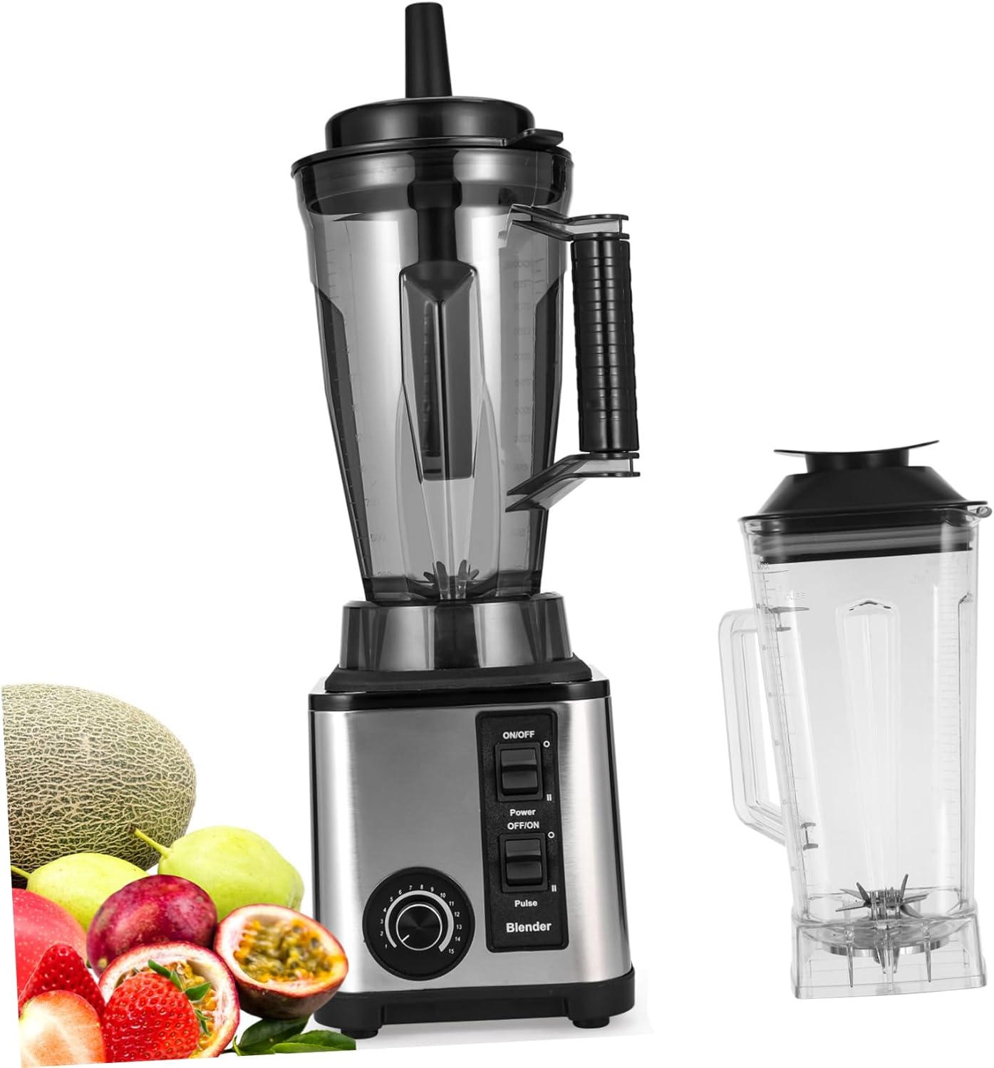 Large Capacity Commercial Food Processor Pitcher Plastic Cups Juicing Blender Cup Holder for Smoothies Soy Milk