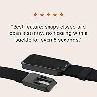 Vista 5 de Groove Life - Cinturón de nailon elástico para hombre con hebilla magnética de aluminio