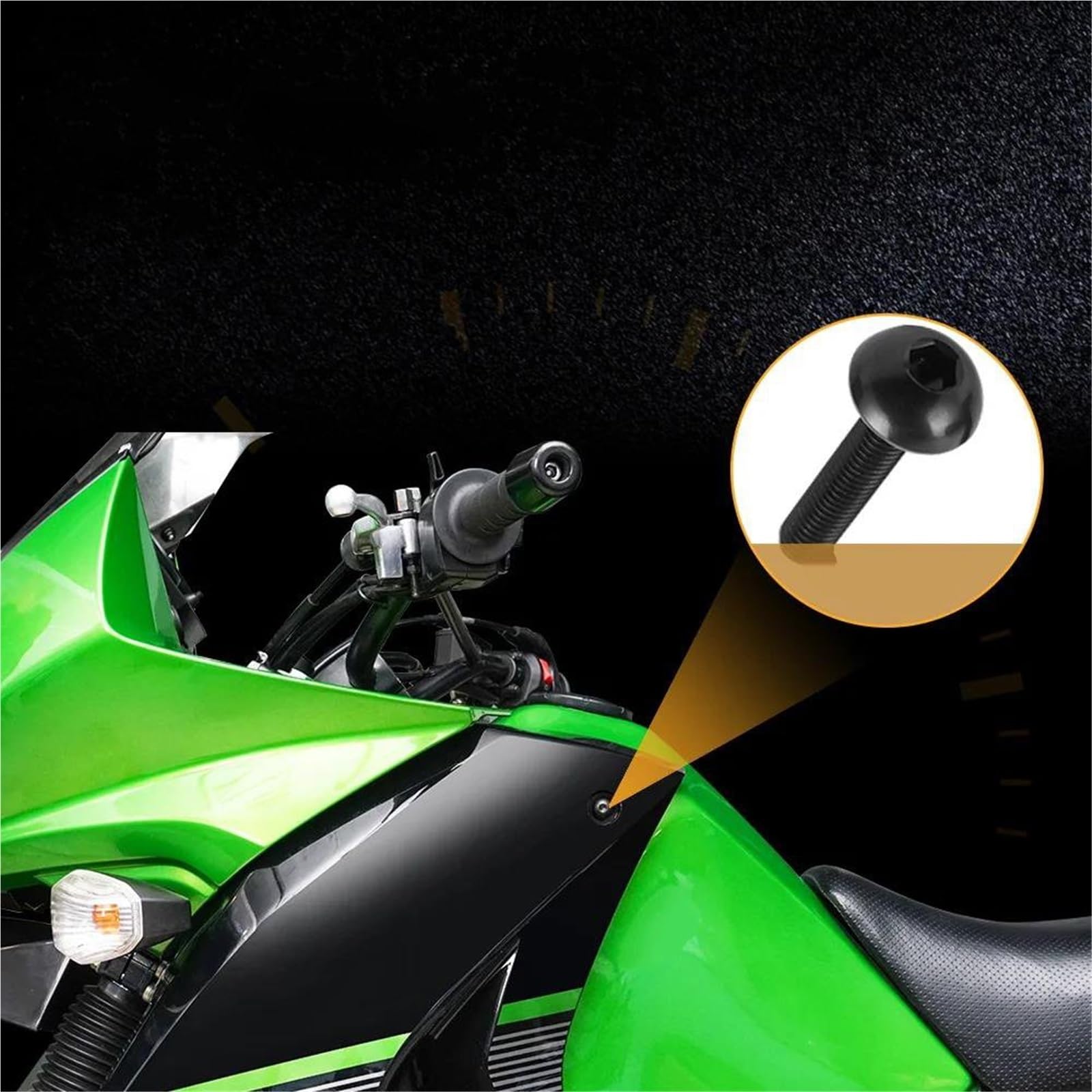 Schraube ersetzen 253-teiliges Motorrad-Verkleidungsschrauben-Set Für Aprilia RS125 RS250 RS4 125 RS50 RST1000 RSV Mille R RSV1000R RSV4 RF RR Tuono 1000R V4 1100 V4R(Nero)